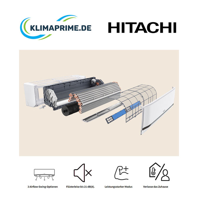 HITACHI Klimaanlage - Set AirHome 800 - R32 - inkl. Wi-Fi