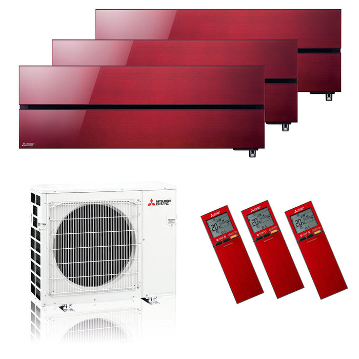 Mitsubishi Electric Klimaanlage Set 3 x Wandgerät 2,5/3,5 kW - 2 x MSZ-LN25VG2R + MSZ-LN35VG2R + MXZ-3F68VF