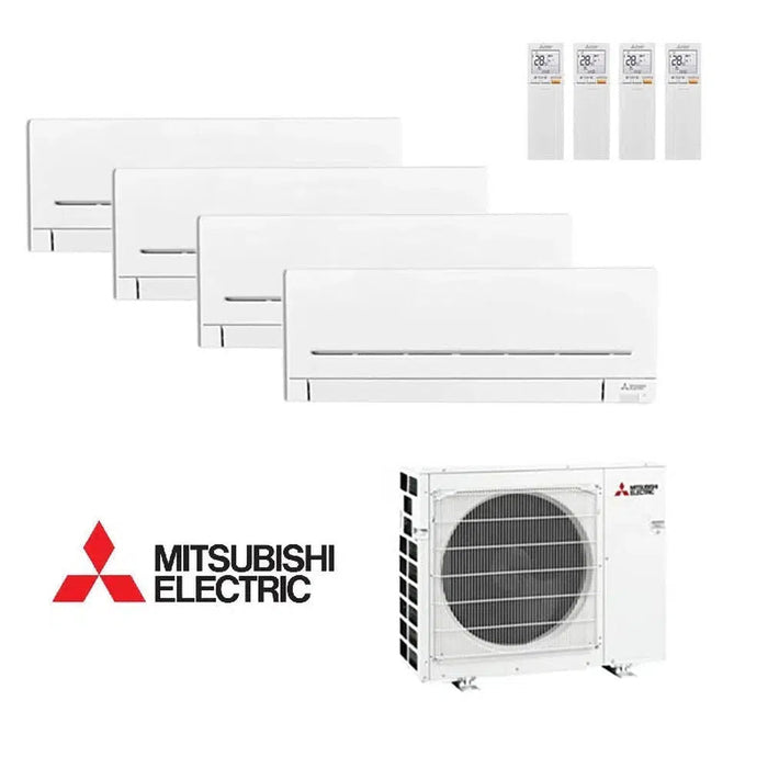 Mitsubishi Electric 4 x Wandgerät Set - MSZ-AP15VGK 1,5 kW + Außengerät MXZ-4F72VF3 R32 Inkl. Wifi