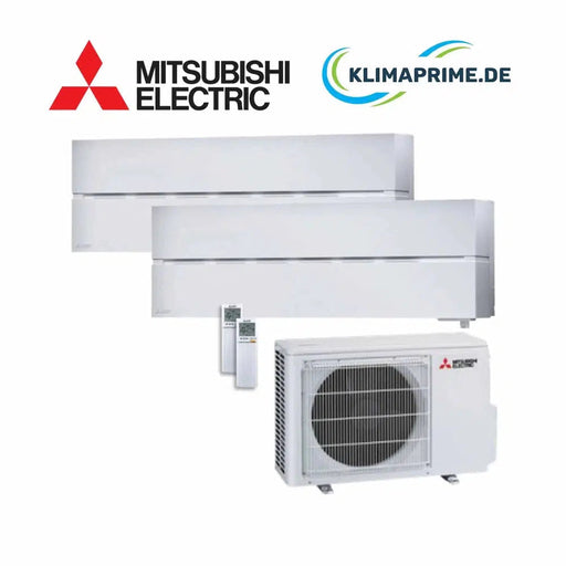 Mitsubishi Electric Klimaanlage Set 2 x Wandgerät 3,5 - 2 x MSZ-LN35VG2W + MXZ-2F53VF4 - Wifi