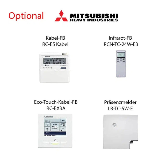 Mitsubishi Heavy Industries Set 2x 4-Wege-Deckenkasetten Euroraster 6,0 kW - FDTC60VH + Außengerät SCM125ZM-S R410A Klimaanlage