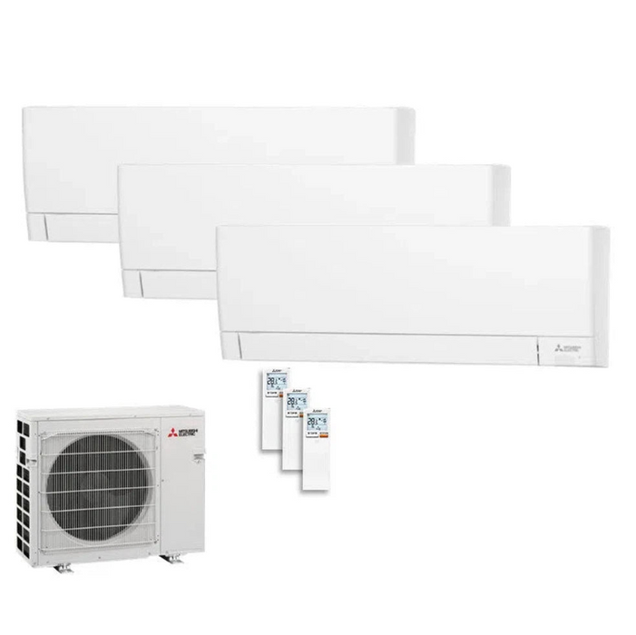 Mitsubishi Electric Klimaanlage Set 3 x Wandgerät - MSZ-AY25VGK + 2x MSZ-AY35VGK + MXZ-4F80VF