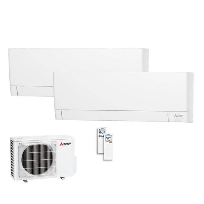 Mitsubishi Electric Klimaanlage Set 2 x Wandgerät 2,0 kW - 2 x MSZ-AY20VGKP + MXZ-2F53VF